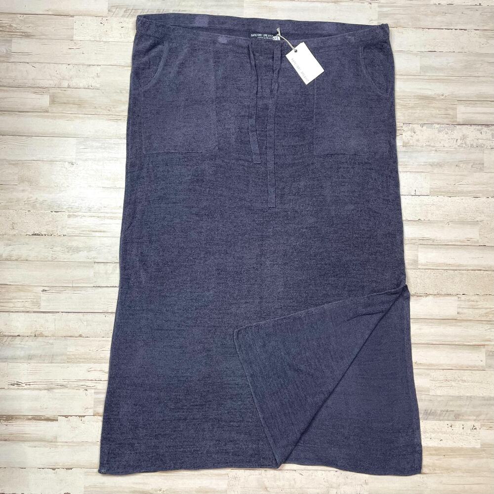 Barefoot Dreams Pacific Blue Long Straight Knit Maxi Skirt SZ 3X C101762
